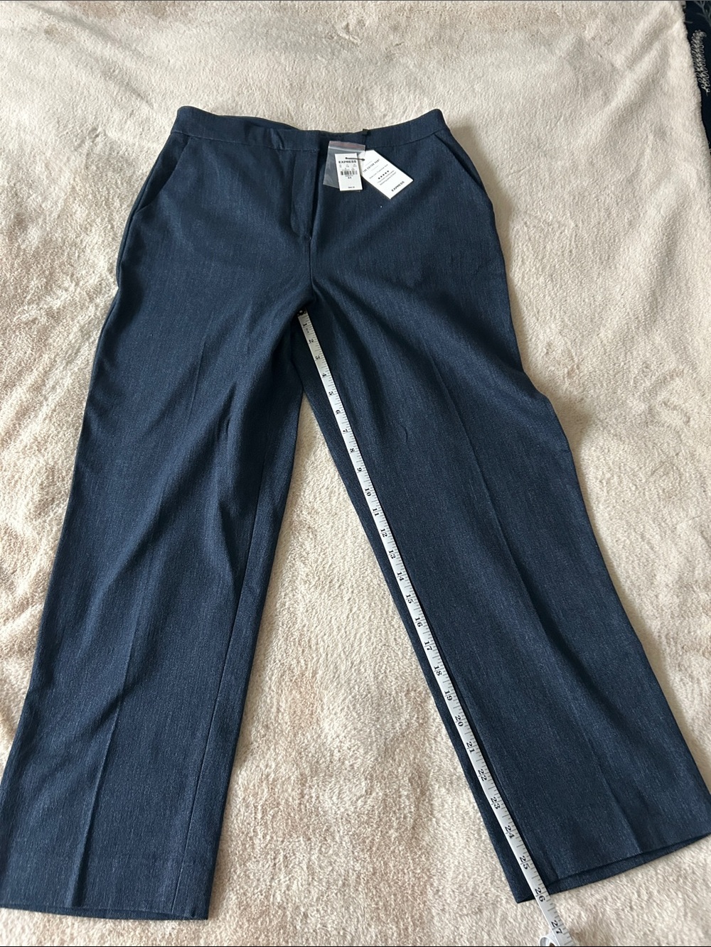 Express Straight Leg Dress Pants in Navy Blue